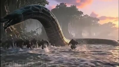 La vida hace millones de años | ¡Una guerra terrible: los hombres prehistóricos contra la titanboa!