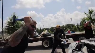 Destroy your friend's car and surprise him with a new one