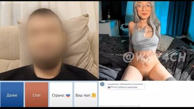 Eu e a nossa blogueira inventámos um jogo de despir-se na chat-roulette por cada resposta certa dos interlocutores.mp4