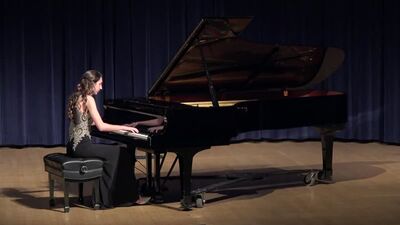 Montage du récital de piano de Melody Sparks, étudiante en troisième année à l'APU