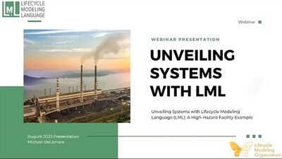 Webinaire LMO du 09/08/2023 : Présentation des systèmes utilisant le langage de modélisation du cycle de vie (LML) pour une installation à haut risque et au-delà – RUS