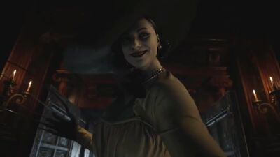 Resident Evil 8: Village – Lady Dumitrescu: The Tall Lady Dumitrescu in a Hat – a funny scene from the movie "The Call Boy" where she rips off her clothes