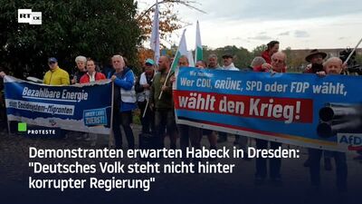 Protesters await Habeck in Dresden: "The German people do not support a corrupt government"