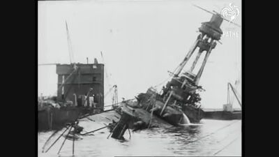 Піднятий німецький лінкор часів Першої світової війни: SMS Hindenburg (1924) | British Pathé