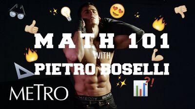 ATTENTION : ça chauffe ! Pietro Boselli se déshabille tout en résolvant une série de problèmes de maths