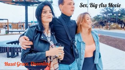 Hazel Grace, Queenlin - Rapaz curte duas gatas bissexuais. Sexo, filme de rabos grandes