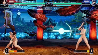 The King Of Fighters XV — Mod « Nude » (Mai Shiranui contre Leona)