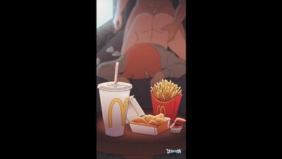 Derpixon | Yoru Mac (McDonald's Japão) [Loop animado hentai]