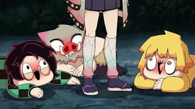 Animação de combate de Giyuu Shinobu