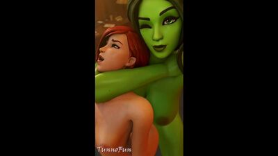 Marvel Mary Jane Watson She-Hulk Spider-Man TunnoFun animierter Sound 3D Futanari Futa