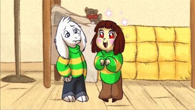 Undertale-Chara und Asriel •„Zu viele Milota!“•