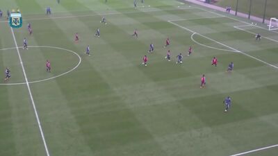 Una jugada espectacular y un gol de Leo Messi en el entrenamiento