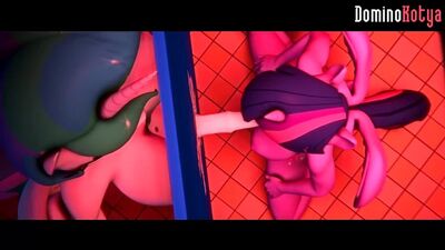 La princesa Celestia, futanari, se corre en el culo de Twilight Sparkle (MLP)