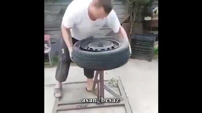 Máquina de montagem de pneus feita por si mesmo
