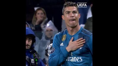 Gol de Cristiano Ronaldo a la Juventus con un tiro por encima del portero (3 de abril de 2018). Liga de Campeones. Cuartos de final. Juventus - Real Madrid 0-3