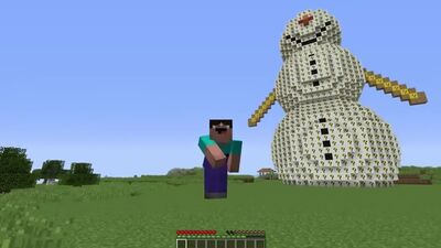 NOVATO CONTRA BONECO DE NEVE MUTANTE FEITO DE BLOCOS DE LACA NO MINECRAFT 3: NOVATO E ARMAÇÃO DE TROLLING NO MINECRAFT - Desenho animado
