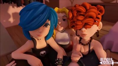 Cancer Sisters 3D Hentai Cartoon Featuring a Blowjob and Handjob