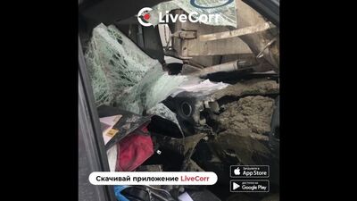 Une cabine avec son conducteur a été ensevelie sous le béton lors d'un accident sur le périphérique de Moscou