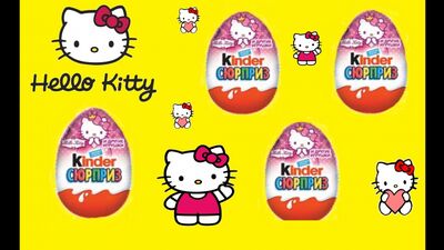 To po prostu CUD – otwieramy jajka Kinder Surprise Hello Kitty. Rozpakowywanie 12 jajek Kinder Surprise Hello Kitty!!!!