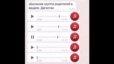 Le groupe de discussion des parents d'élèves de l'école du Daghestan