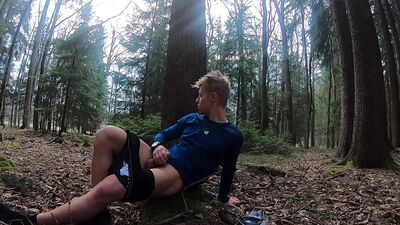 Cute Blond into the Wood gay