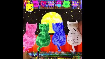 Dibujamos GATITOS en el tejado / Clases de dibujo para niños de 10 años / Educación a distancia