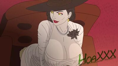 La aldea del mal: una serie de dibujos animados en la que unas mujeres se sientan en la cara