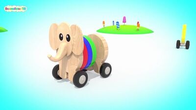 Garajes y piscinas de colores _ Dibujos animados sobre coches _ Vídeos educativos para niños