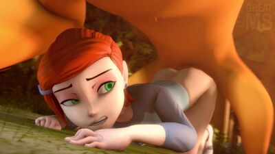 Ben 10 - Gwen Tennyson e Wildmutt | Sexo animado 13