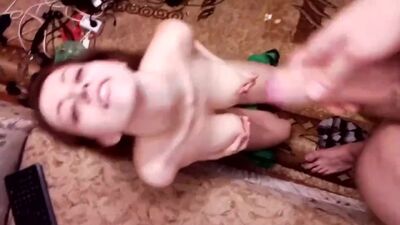Hardcore porn with young girls. Cummed on a Russian slut's face