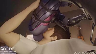 Um tipo qualquer a lamber a rata da Widowmaker | Porno hentai 3D de Overwatch