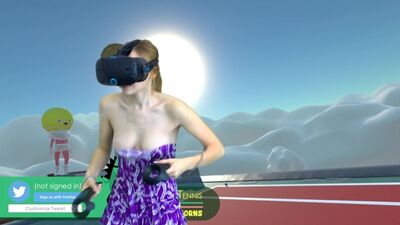 Uma rapariga mostrou os seios por acidente enquanto jogava no HTC Vive