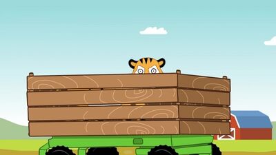 Chansons pour enfants - Le tracteur bleu roule - dessin animé