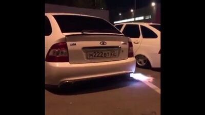 Stanceavtorus Priora біла, тоновані фари, пневматичні шини, вихлоп AMG, диски, ксенон, «бродяга», кайф