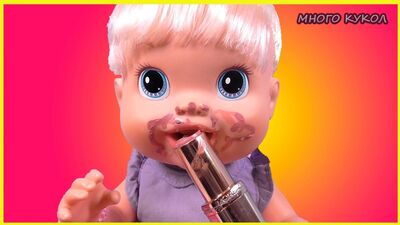 Bonecas Baby Alive, Filhas da Mãe, bebês, jogos para meninas, comeu batom, desenho animado com brinquedos