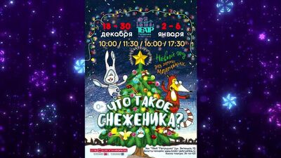 Біз сіздерді «Қар адам деген не?» атты сәбилер шоуға шақырамыз (0+)