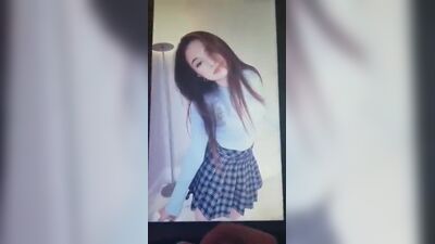 Homenaje con esperma para Tina Kitten (televisión en directo)