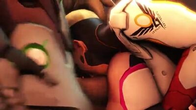 Genji, Mercy, D.Va – porno z Overwatch 18+