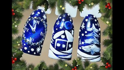 Motifs de Noël pour les ongles l Manucure de Noël l New Years Nails