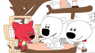 Coloriage — Les petits oursons — Le rayon de soleil — numéro 108