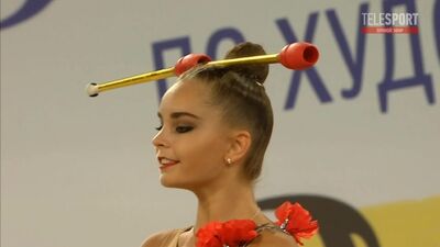 Аріна Аверіна — булави (багатоборство) // Міжнародні змагання Росія — Білорусь