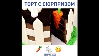 Tort „Zajączek” z niespodzianką w środku. Aż ślinka cieknie na sam widok!