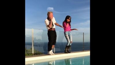 O milionário dançarino com a sua nova namorada