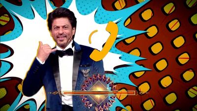 62. ceremonia wręczenia nagród Filmfare – rozmowa telefoniczna SRK i Kapila – zwiastun