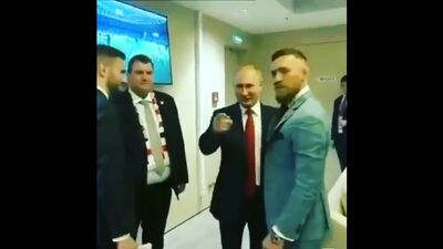 Володимир Путін і Конор МакГрегор. Конор МакГрегор зустрівся з президентом Росії Володимиром Путіним на фіналі чемпіонату світу