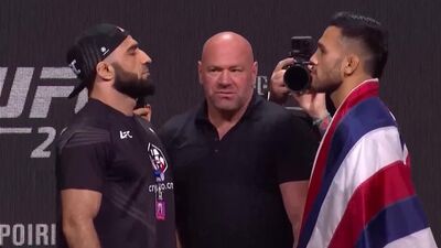 Omari Akhmedov contra Brad Tavares: Duelo de miradas antes del UFC 264
