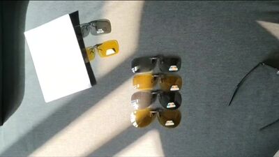 Lentes polarizadas fotocromáticas para óculos - clipes