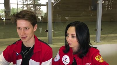 Elizaveta Tuktamysheva e Andrei Lazukin. São Petersburgo. 2019