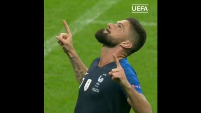 Gol de Giroud con la selección francesa